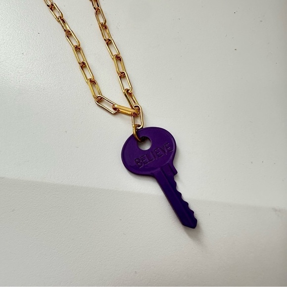 the giving keys dark purple dainty brooklyn necklace - Picture 5 of 8